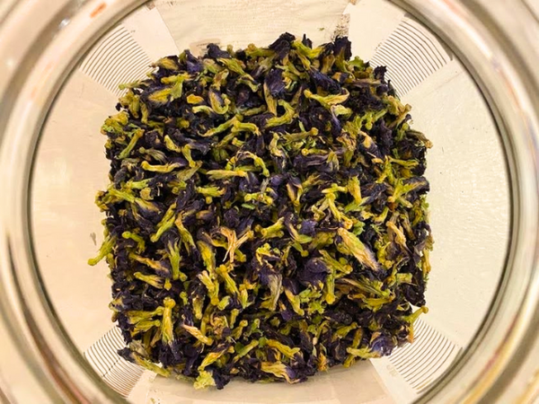 Butterfly Pea Flower Tea in jar