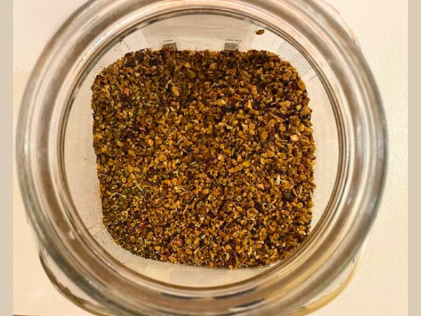 Watermelon Lime Coconut (Cold Brew) tea in a jar