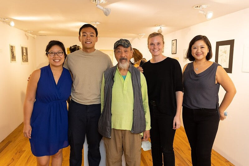 Yin Kong, Heartmind curators, Bob Lee, and Joanne Kwong in Pearl River Mart gallery