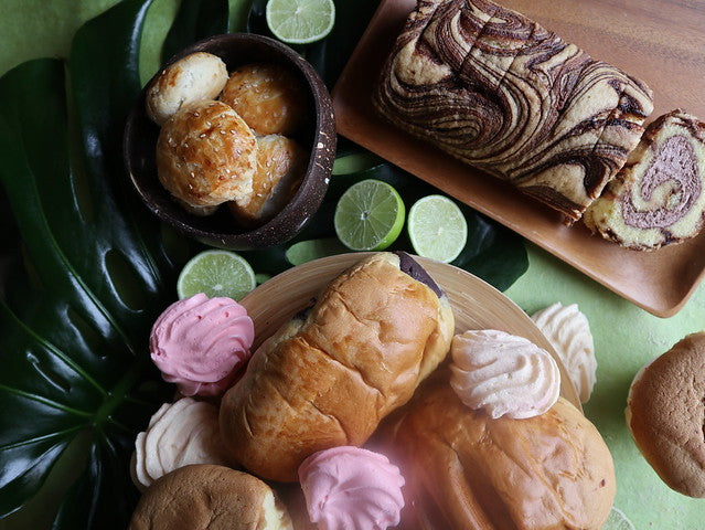 Array of Filipino breads