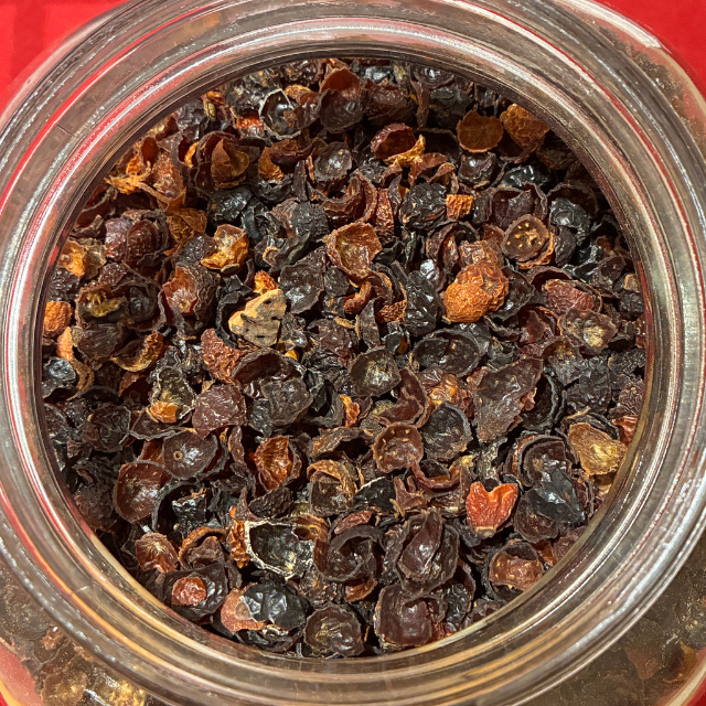 Jar of rose hip tea