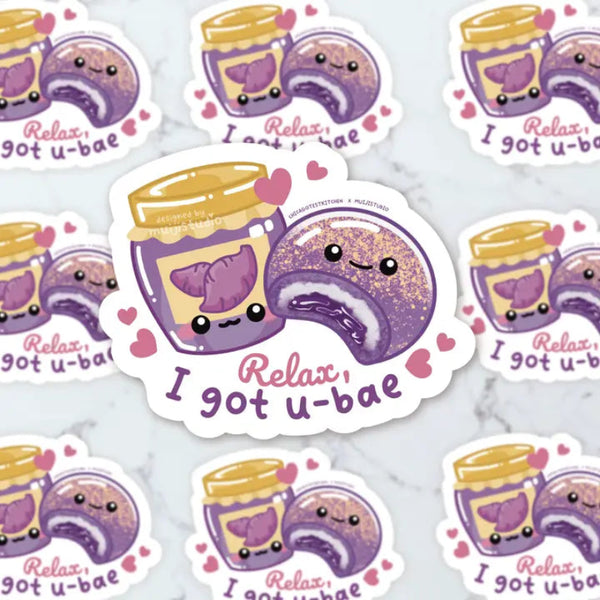 Relax, I Got U-bae Vinyl Stickers