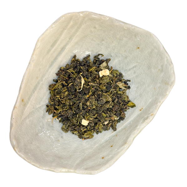 Dish of Peach Oolong Loose Leaf Tea