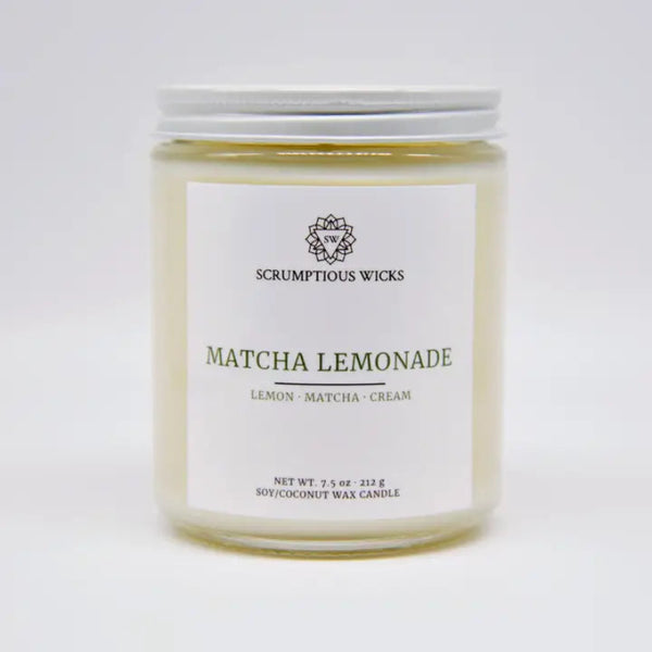 Matcha Lemonade 7.5oz  wax glass jar candle