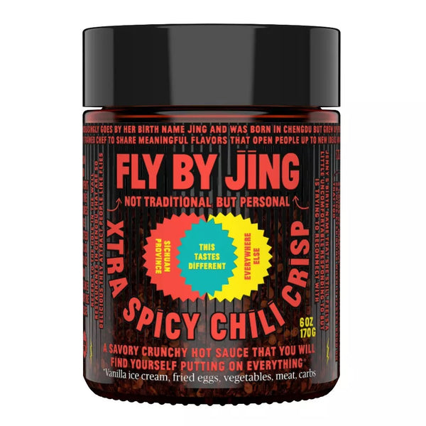 Fly By Jing Xtra Spicy Chili Crisp - Front of the jar