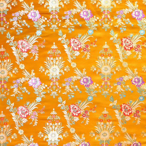 Begonia Brocade Fabric - Gold