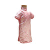 Girls Short Sleeve Brocade Dress - Light Pink