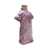Girls Short Sleeve Brocade Dress - Lilac