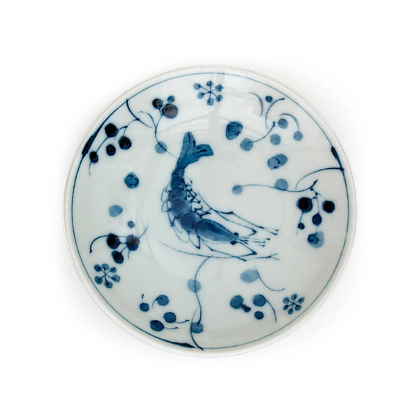 Blue on White Ceramic Sauce Dish