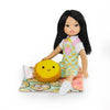 The Jilly Doll with her L'il Tart friend sitting on two triangular bandanas