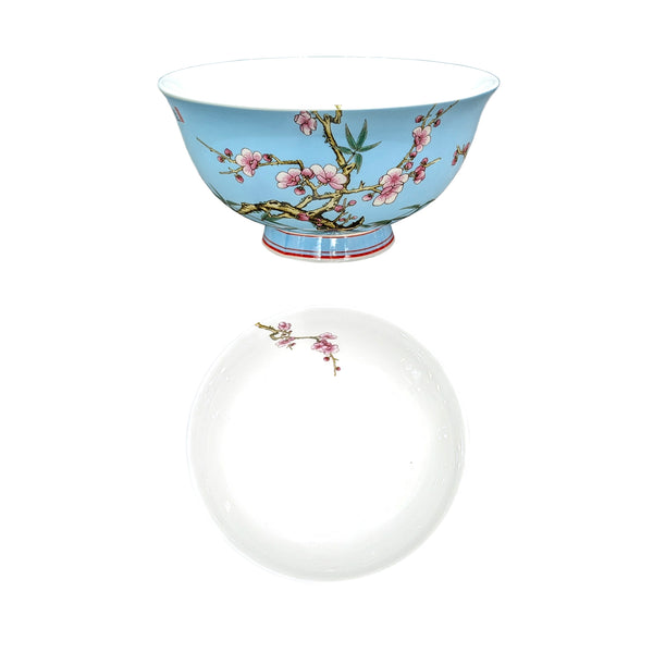 Plum Blossom Rice Bowl - Blue