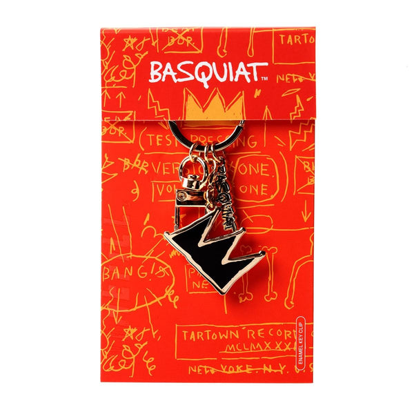 Jean-Michel Basquiat - Black and Gold Crown Keyclip