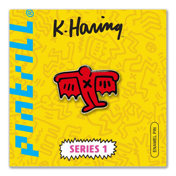 Keith Haring - Bat Demon Pin - Red