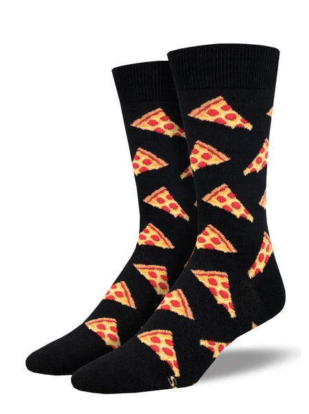 Slice of pizza on socks