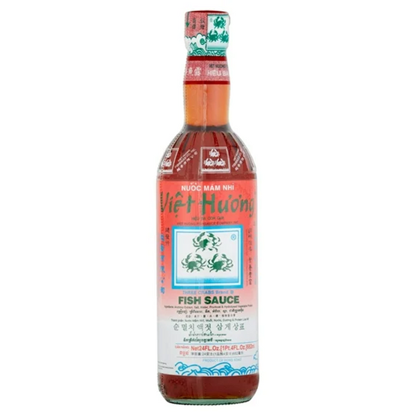 Bottle of Viet Huong Fish Sauce on a white background