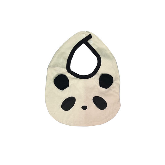Panda face bib on a white background
