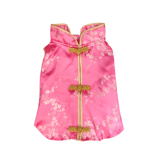 Pink brocade dog vest