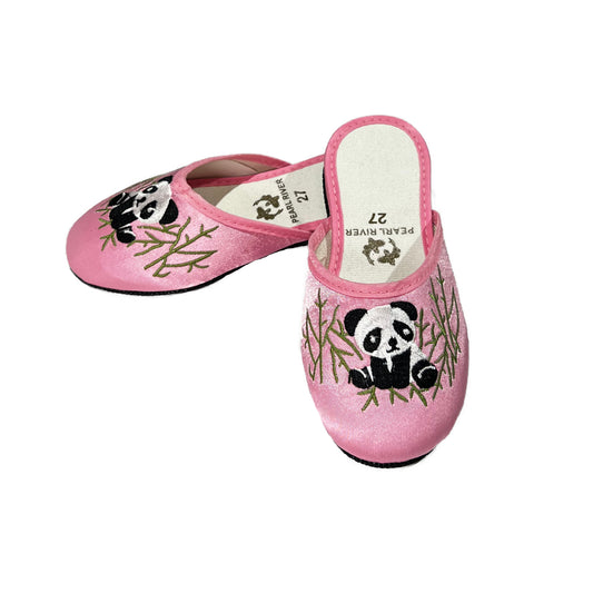 Cute pink slippers with panda design