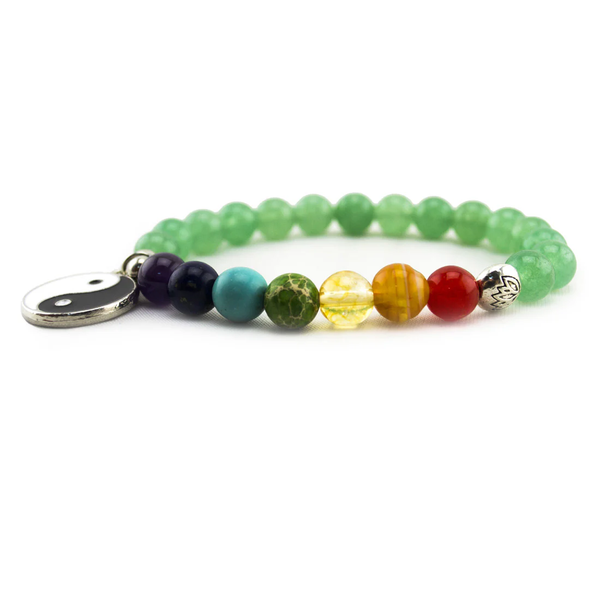 Power Bracelet - Aventurine with Yin Yang