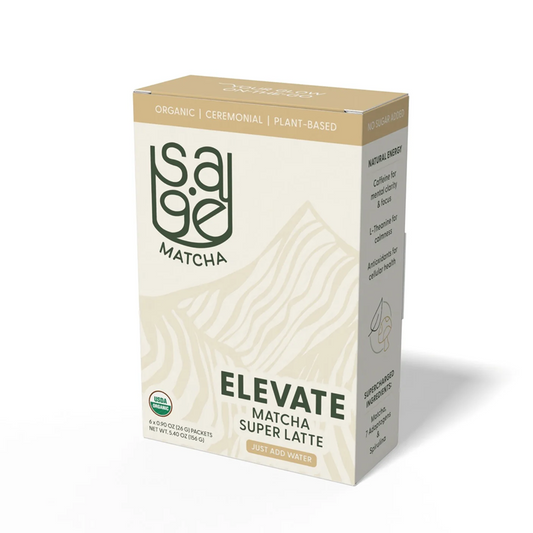 Sage Matcha packaging on a white background