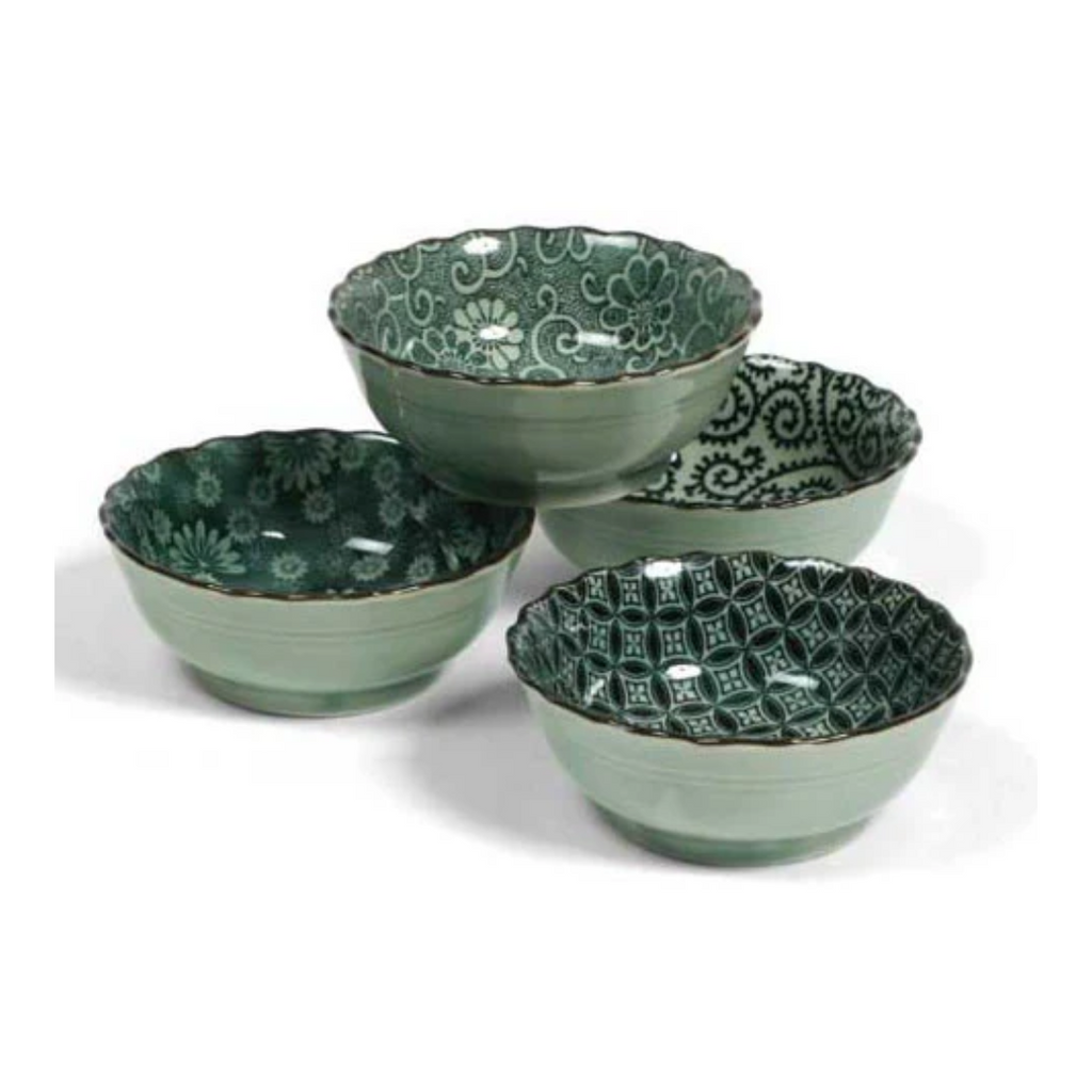 Antique Green Bowl Set