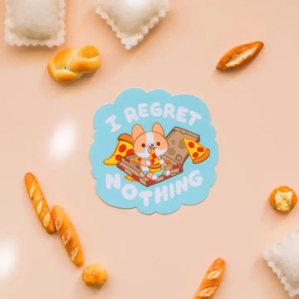 Vinyl Sticker Friendly Corgi- I Regret Nothing