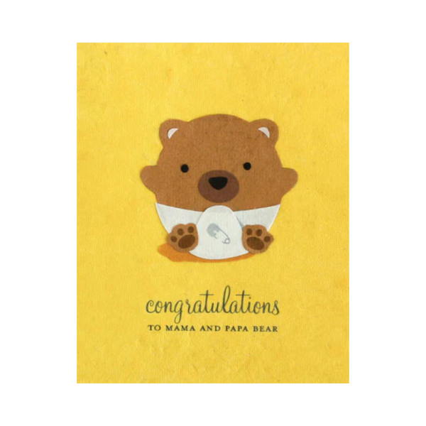 Good Paper's "Baby Bear Congrats" card