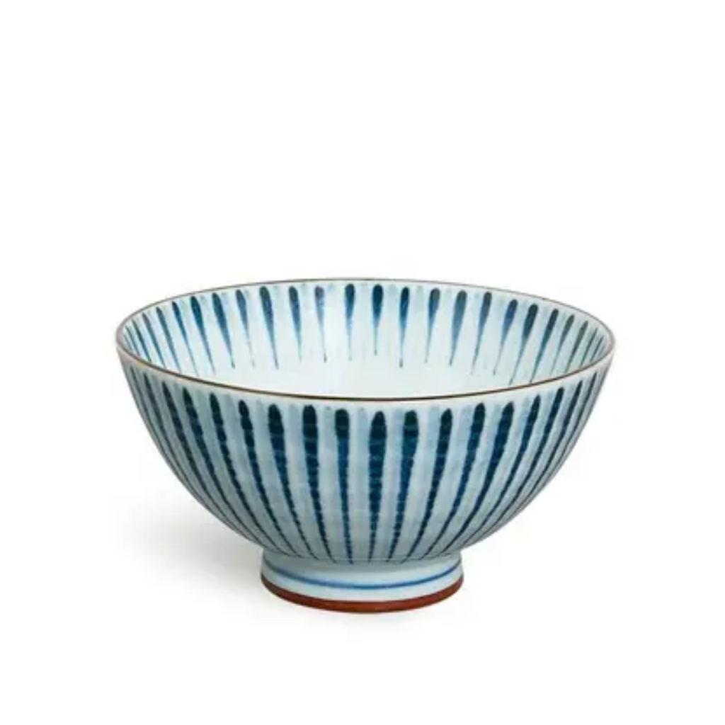 Hamon Tokusa Rice Bowl (Blue or Pink)