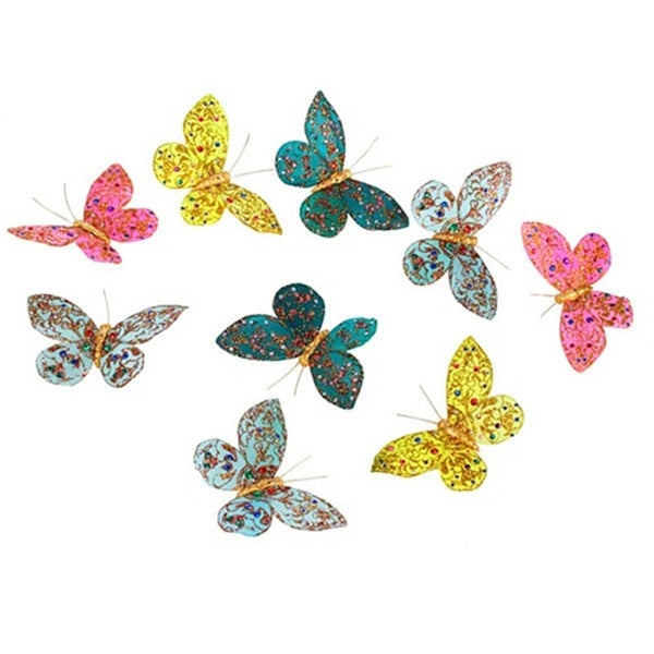 Pastel Butterfly Garland Glitter