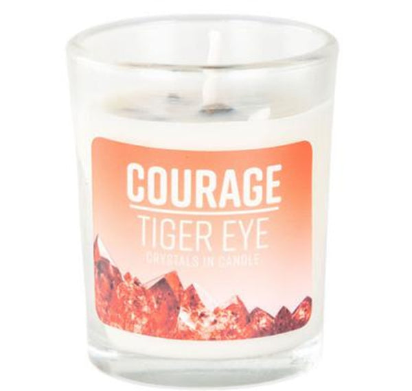 Paths of the Spirit Stone Energy Candles - COURAGE - TIGER EYE (Cedarwood & Lavender)