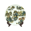 Colorful Design Ceramic Display Plate (with Stand) white with landscape