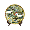 Colorful Design Ceramic Display Plate (with Stand) with with river town scene