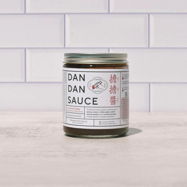 Jar of dan dan sauce