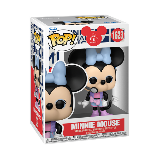 Funko Pop! vinyl figure packaging with Minnie Mouse on a white background