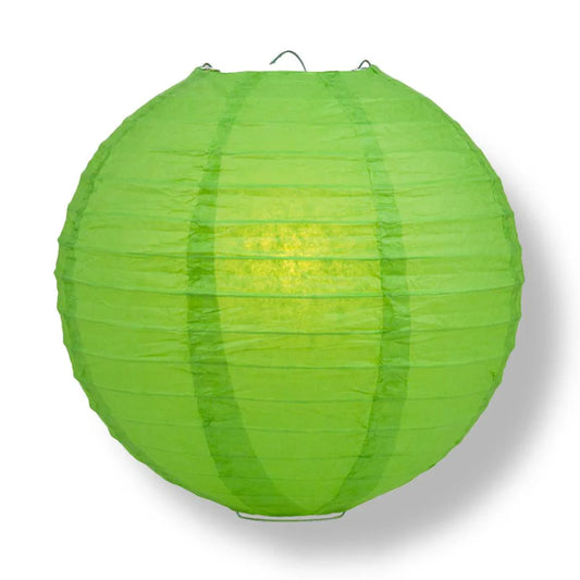 Grass Green Wire Frame Spherical Paper Lantern