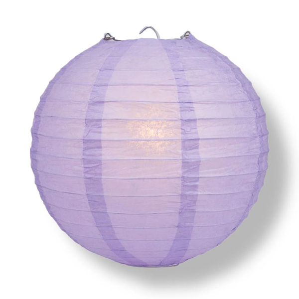 Lavender Wire Frame Spherical Paper Lantern