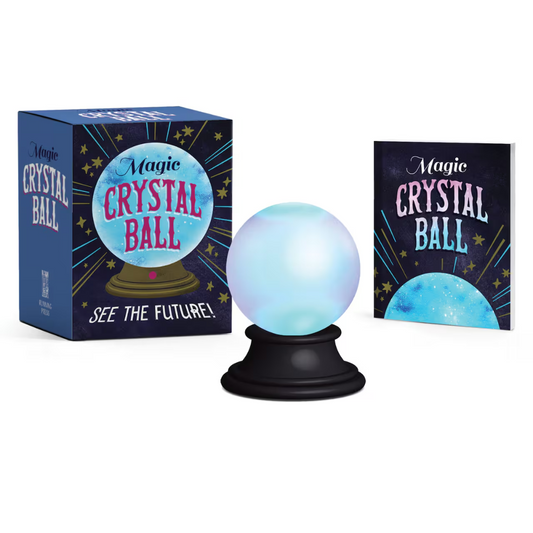 Magic crystal ball kit box, booklet and figure dispalyed