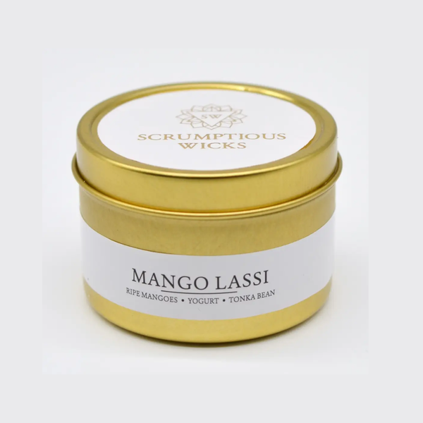 Mango Lassi candle in gold tin