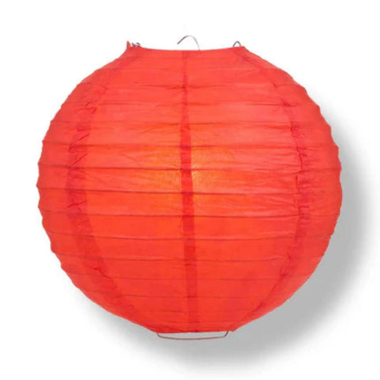 Red paper lantern on a white background