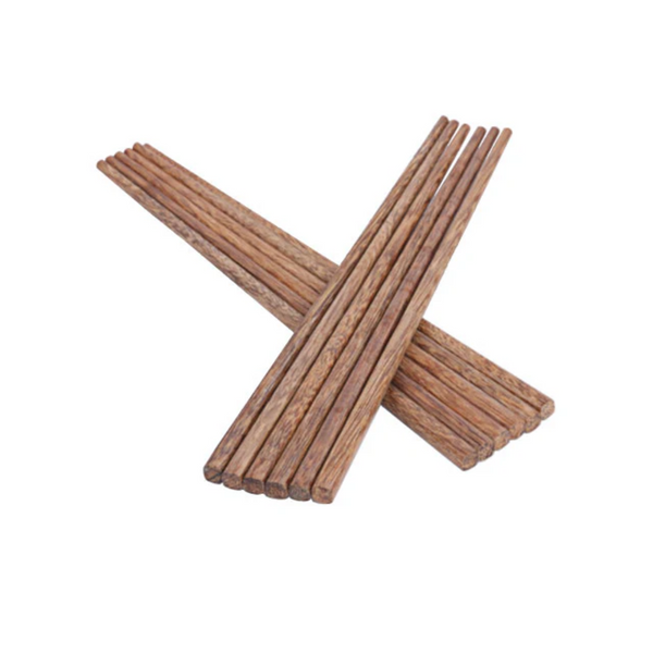 Set of wooden sticks arranged in an 'X' shape on a white background