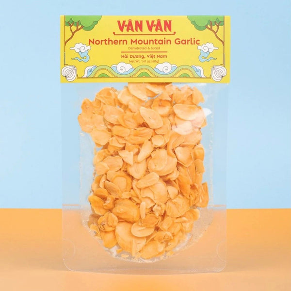 Bag of Van Van brand sliced garlic
