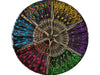 Variety of colorful sequined fans