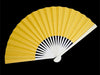 Vibrant yellow orange paper folding fan