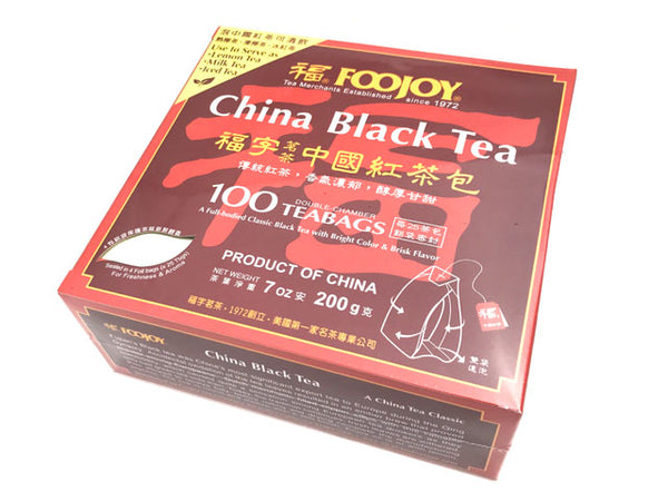 Foojoy china black tea container holding 100 teabags