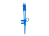 Blue chopstick helper with silicon rabbit and adjustable finger straps attached