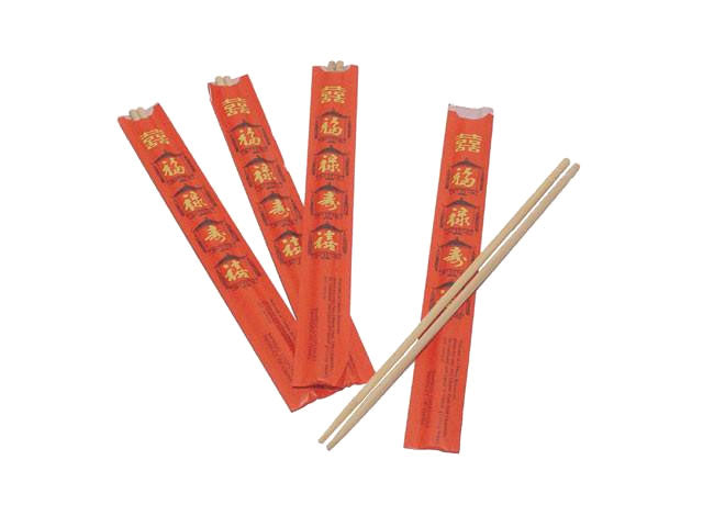 Disposable Bamboo Chopsticks in Red Sleeve