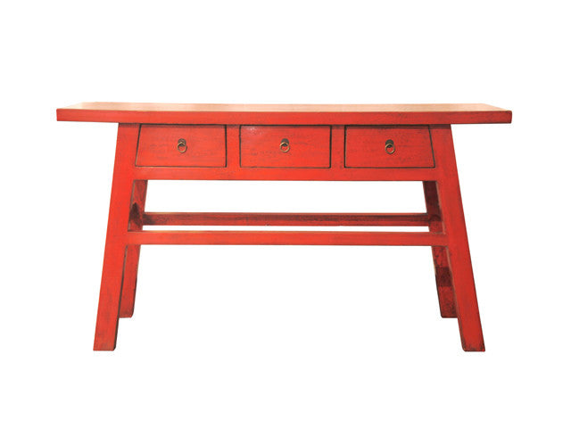 Chinese 3 Drawer Console