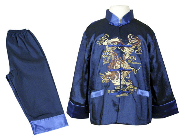 Kids Dragon Embroidered Long Sleeve Outfit