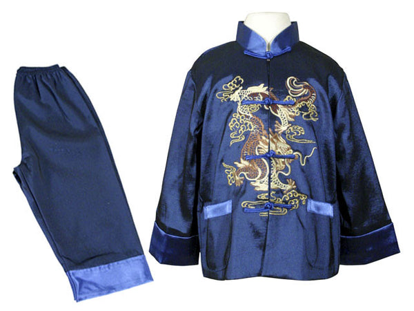 Boys Dragon Embroidered Long Sleeve Outfit