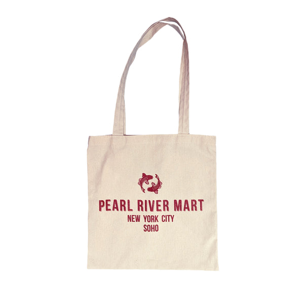 Cotton tote bag with Pearl River Mart Soho logo,
